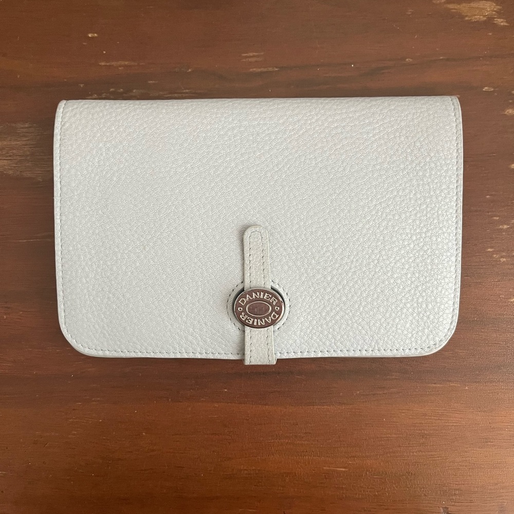 Danier super soft leather waller baby blue